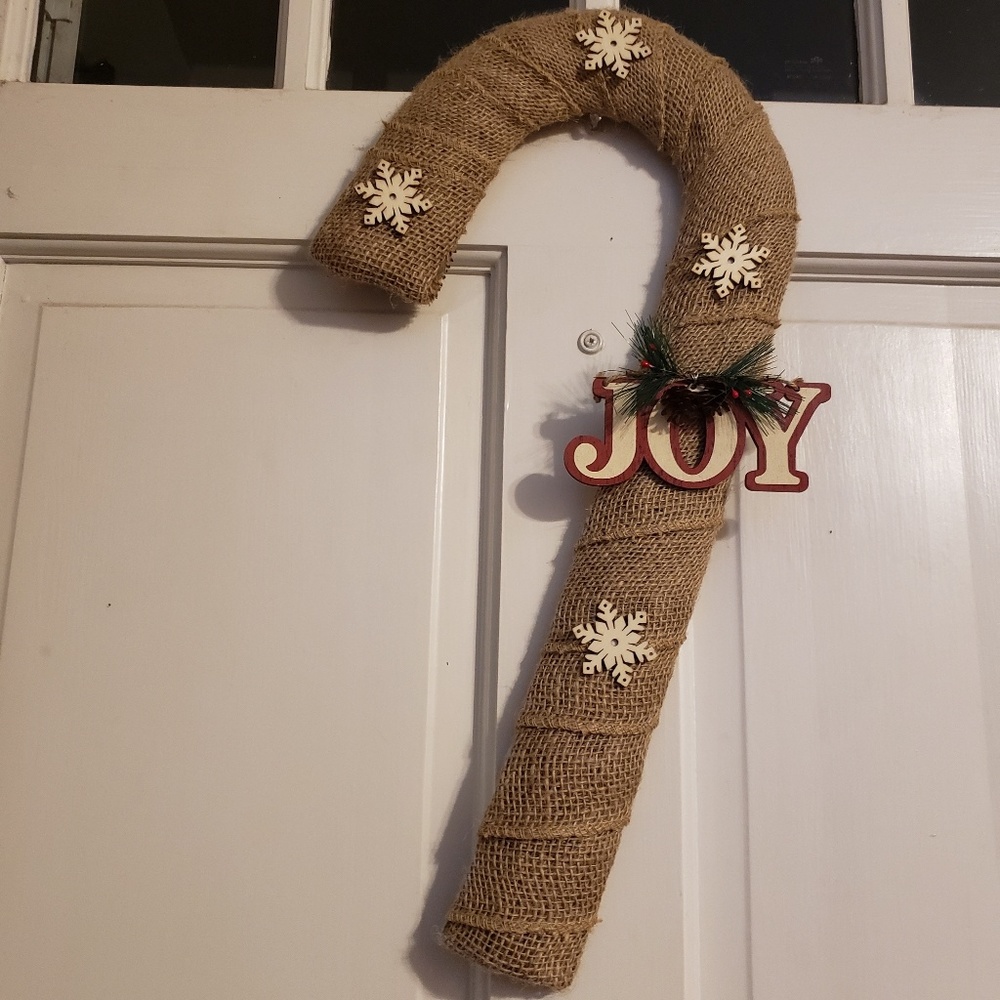 Candy cane door decor